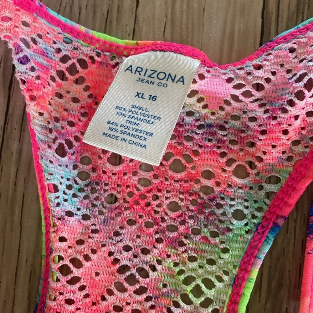 Colorful Zigzag Kids Tank Swimsuit Cover Top/xl/16